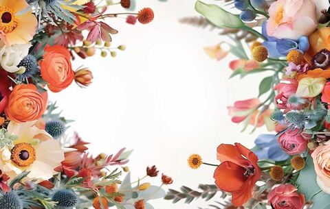 Floral border pattern