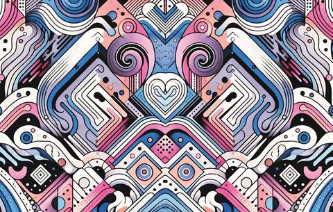 Retro line pattern